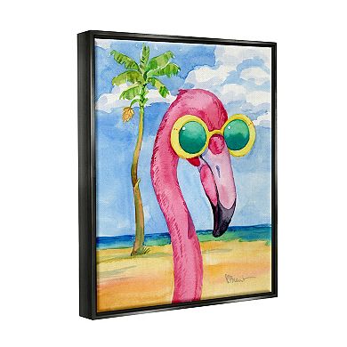 Stupell Home Decor Looking Good Flamingo Tropical Framed Wall Art