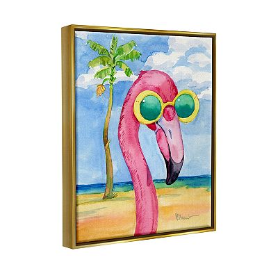 Stupell Home Decor Looking Good Flamingo Tropical Framed Wall Art