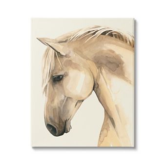 Stupell Home Decor Country Horse Farm Animal Portrait Canvas Wall Art