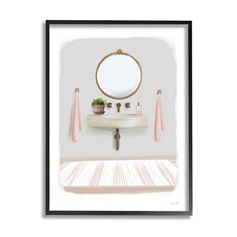 Stupell Home Decor Cozy Bathroom Sink Scene Framed Wall Art
