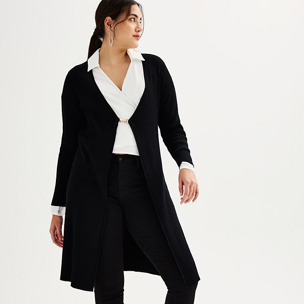 Women's INTEMPO™ Clasp-Closure Long Ribbed Cardigan