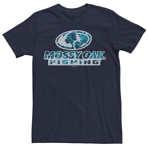 Men's Mossy Oak Blue Water Bold Logo Graphic Tee Navy Blue x Large, Size: XL