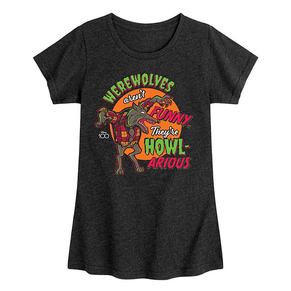 Disney 100 Girls 716 Werewolves Joke Halloween Graphic Tee