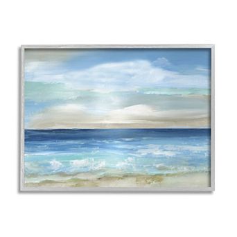 Stupell Home Decor Crashing Ocean Ripples Scenery Framed Wall Art