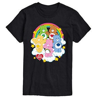 Big & Tall Care Bears Group On Clouds Graphic Tee