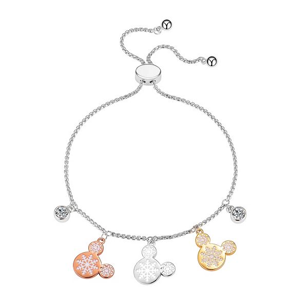 Disney's Mickey Mouse Tri-Tone Silhouette Charm Adjustable