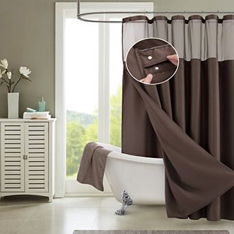 Dainty Home Complete Shower Curtain With Detachable Liner