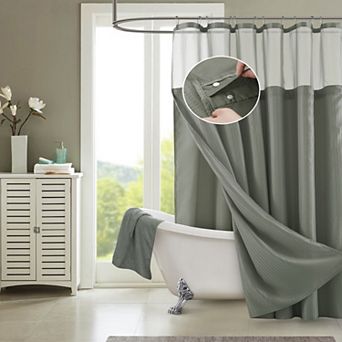 Dainty Home Complete Shower Curtain With Detachable Liner