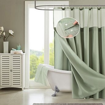 Dainty Home Complete Shower Curtain With Detachable Liner