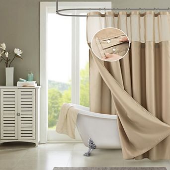 Dainty Home Complete Shower Curtain With Detachable Liner