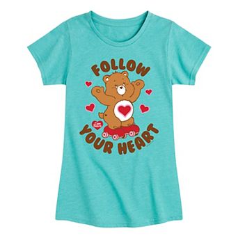 Girls 7-16 Care Bears Follow Your Heart Graphic Tee