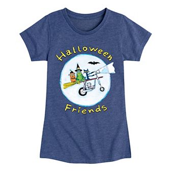 Girls 7-16 Pete The Cat Halloween Friends Tee