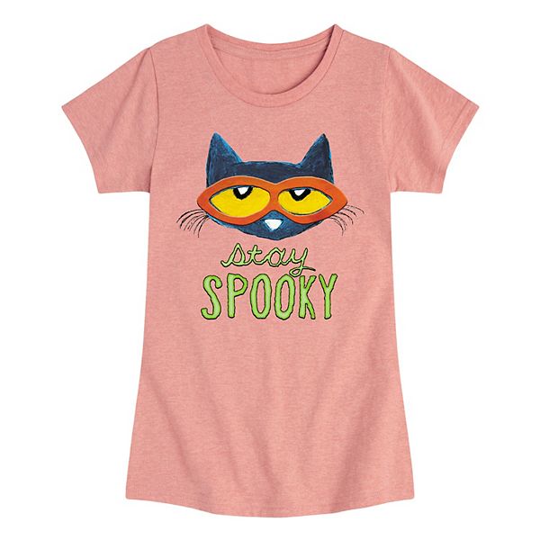 Girls 716 Pete the Cat Stay Spooky Halloween Graphic Tee