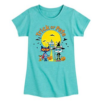 Girls 7-16 Pete The Cat Trick Or Pete Halloween Graphic Tee