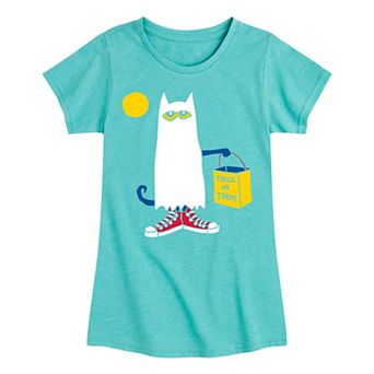Girls 7-16 Pete The Cat Ghost Halloween Graphic Tee