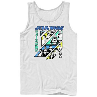 Men's Star Wars Visions Kanji Slant Panels Graphic Tank