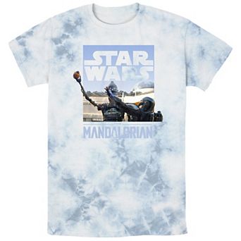 Men's Star Wars The Mandalorian Din Djarin IG-11 Scene Box Bombard Wash Graphic Tee