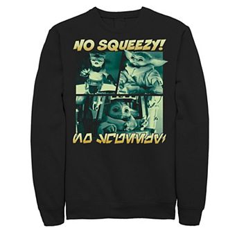 Men's Star Wars The Mandalorian Grogu Anzellan Droidsmith No Squeezy Boxes Graphic Fleece