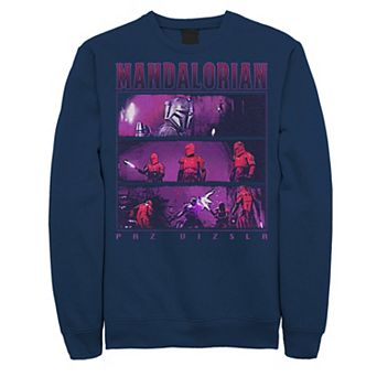 Men's Star Wars The Mandalorian Paz Vizsla Sith Troopers Boxes Graphic Fleece
