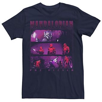 Men's Star Wars The Mandalorian Paz Vizsla Sith Troopers Boxes Graphic Tee