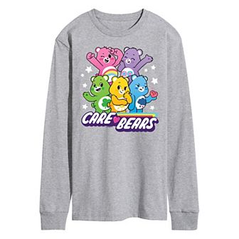 Men's Care Bears Unlock The Magic Group Long Sleeve Graphic Tee