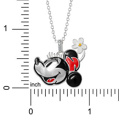 Disney's Minnie Mouse D100 Cubic Zirconia Pendant Necklace