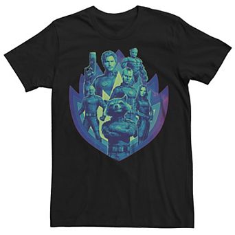 Men's Marvel Guardians of the Galaxy Vol. 3 Group Shot Badge Graphic Tee