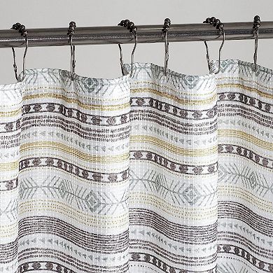 Dainty Home 3D Printed Textured Waffle Weave 13 Piece Shower Curtain Set