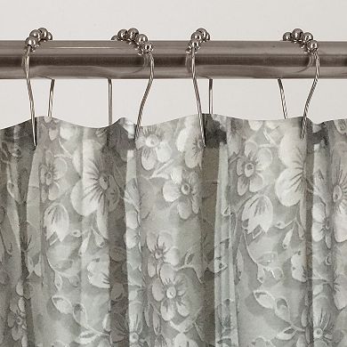 Dainty Home 3D Printed Textured 100% Cotton Shower Curtain