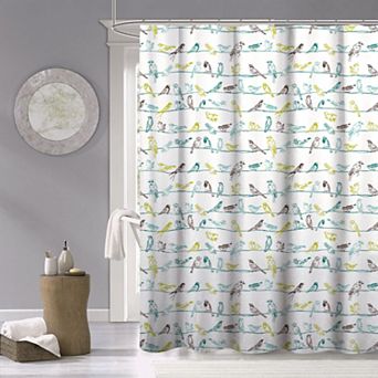 Dainty Home 3D Printed Textured 100% Cotton Shower Curtain