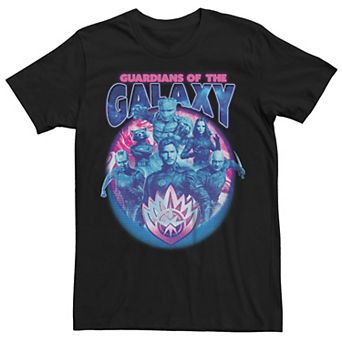 Men's Marvel Guardians of the Galaxy Vol. 3 Group Shot Hologram Badge Graphic Tee