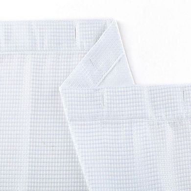 Dainty Home 3D Printed Textured Waffle Weave Shower Curtain