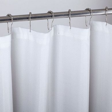 Dainty Home 3D Printed Textured Waffle Weave Shower Curtain