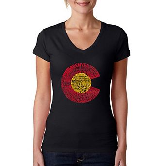 Colorado - Women's Word Art V-Neck T-Shirt