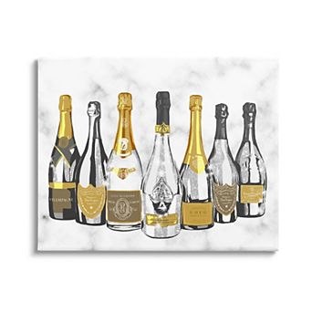 Stupell Home Decor Radiant Glam Twinkle Champagne Bottles Canvas Wall Art