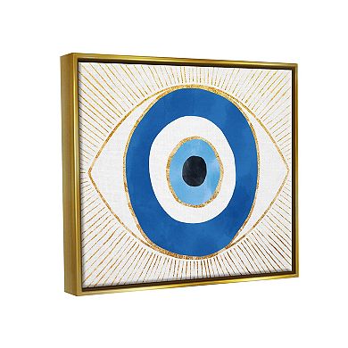 Stupell Home Decor Evil Eye Shape Striped Mati Symbol Framed Wall Art