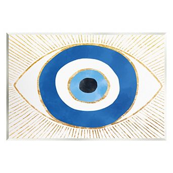 Stupell Home Decor Evil Eye Shape Striped Mati Symbol Canvas Wall Art