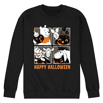 Disney's Winnie the Pooh Men's Happy Halloween Character Grid Long Sleeve Graphic Tee