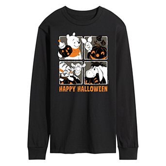 Disney's Winnie the Pooh Men's Happy Halloween Long Sleeve Graphic Tee