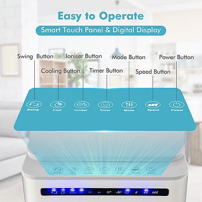 Evaporative popular Portable Air Cooler With 3 Modes Include Remote Control-White