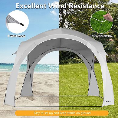 11 x 11 Feet Patio Sun Shade Shelter Canopy Tent Portable UPF 50+ Outdoor Beach