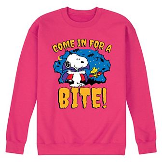 Men's Snoopy Come In For A Bite Long Sleeve Graphic Tee
