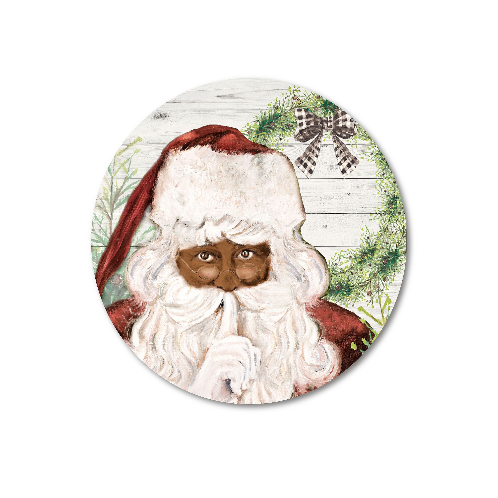 COURTSIDE MARKET Here Comes Santa Circular Board, Multi