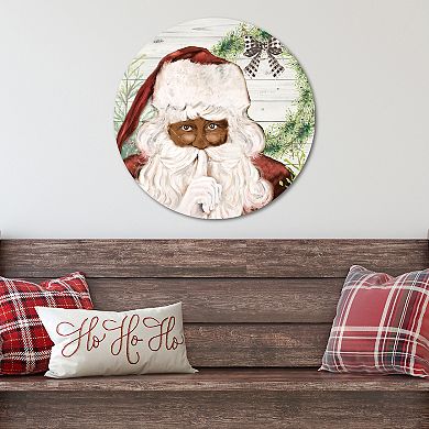 COURTSIDE MARKET Here Comes Santa Circular Board