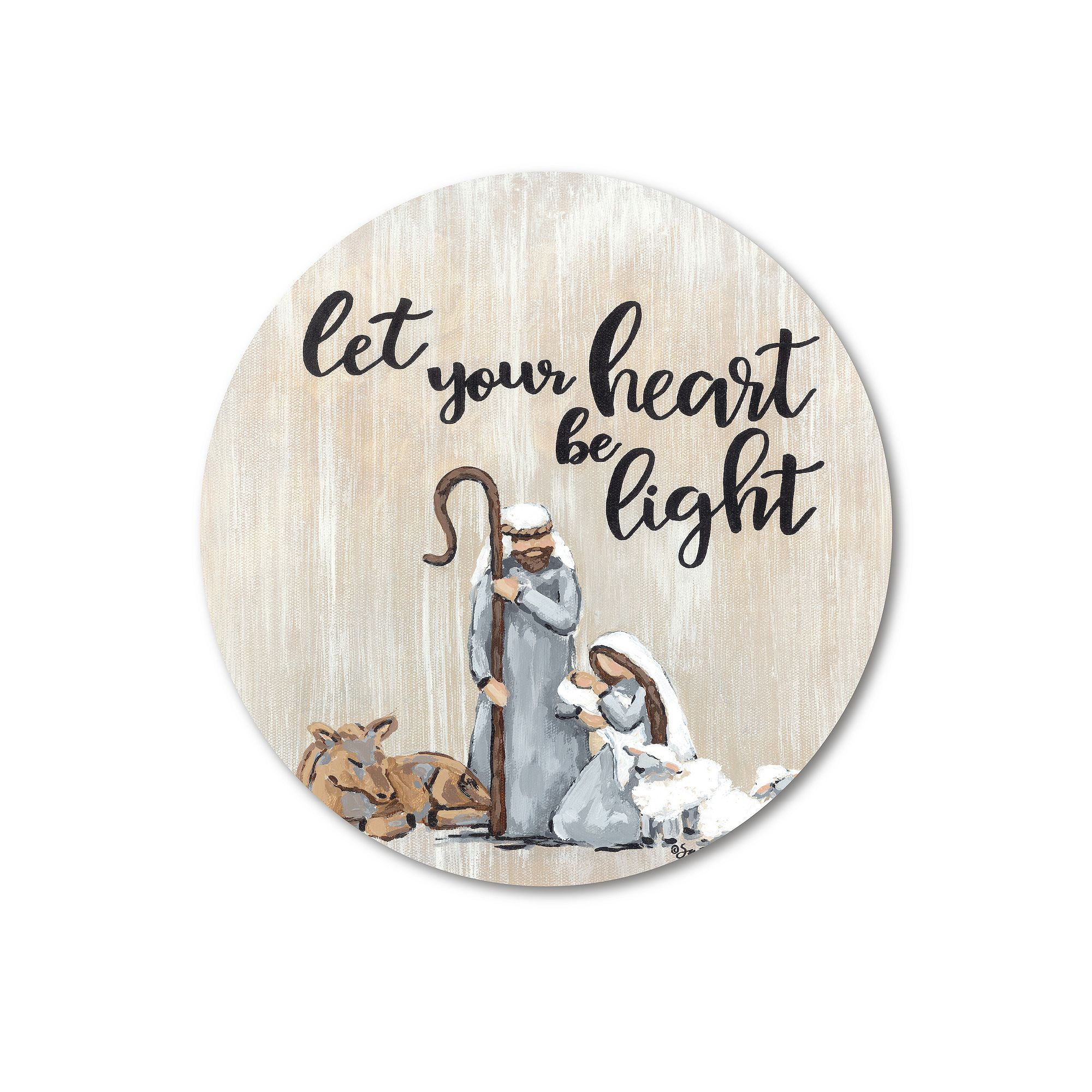 COURTSIDE MARKET Let Your Heart Be Light Circular Board, Multi