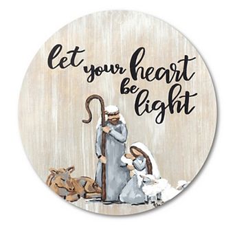 COURTSIDE MARKET "Let Your Heart Be Light" Circular Board