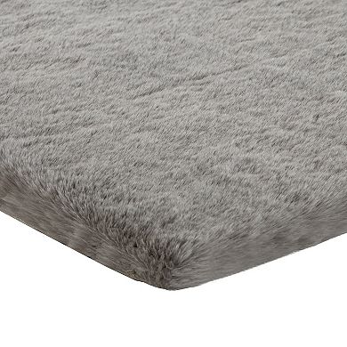 Home Complete Faux Fur Bath Mat