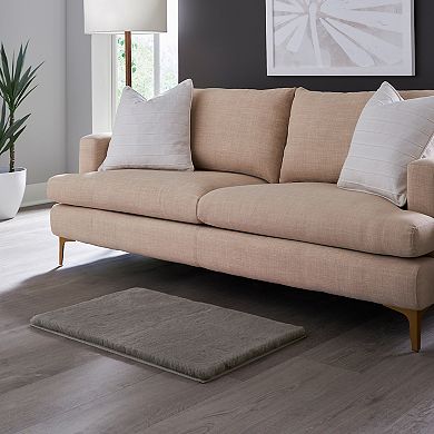 Home Complete Faux Fur Bath Mat