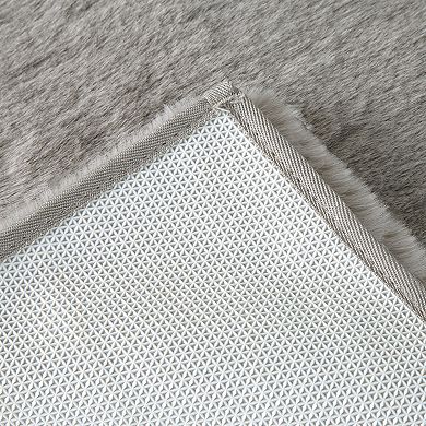 Home Complete Faux Fur Bath Mat