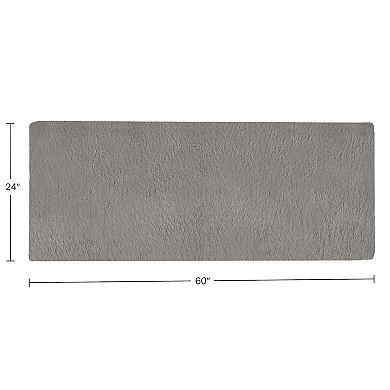 Home Complete Faux Fur Bath Mat